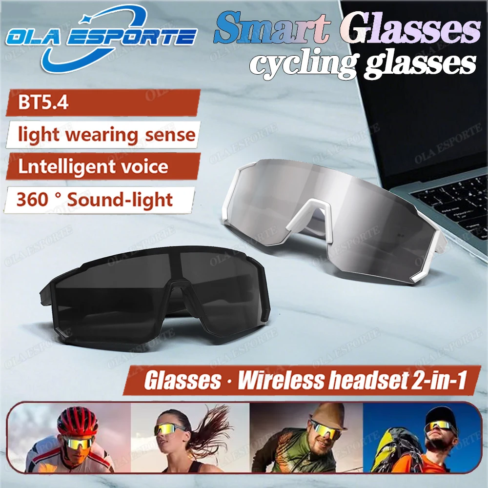 New Outdoor Cycling Bluetooth Smart Glasses Technology Audio Call Remote Headset Sunglasses Sports Driving Music Anti-blue Light