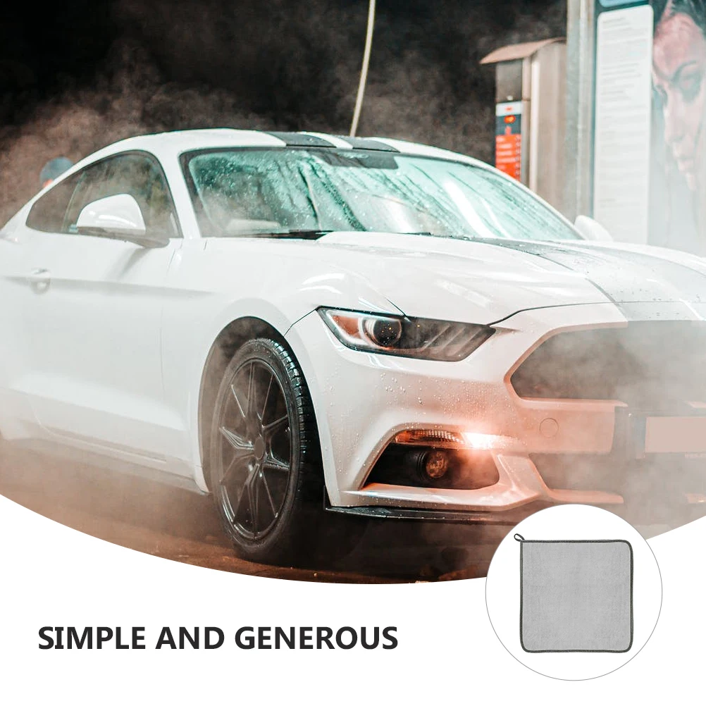 

2pcs Car Wash Towel Microfiber Cleaning Cloth Vehicles Dual Function Water Absorption Scratch-Free Durable Auto Dryer Window