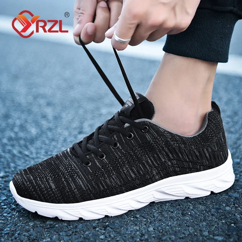 YRZL Running Shoes Men Sneakers Fashion Lightweight Trainers Breathable Walking Shoes Comfortable Athletic Sport Shoes for Men