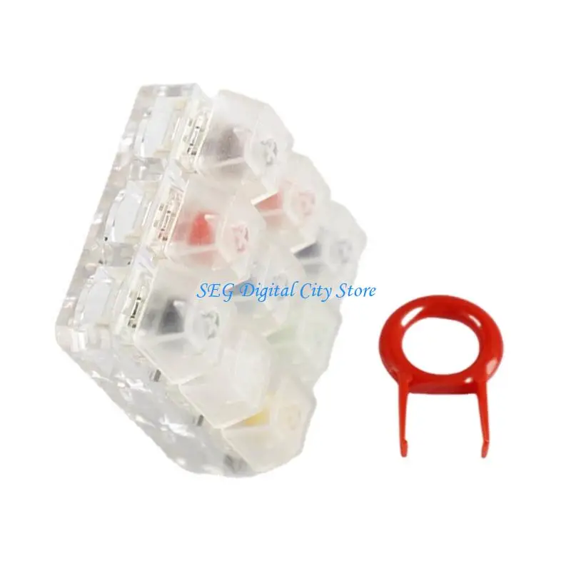 

U75B 9 Switches Tester With Multicolor Keycaps And Clear Base For Mechanical