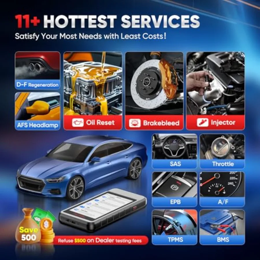 MaxiDiag MD906 PRO OBD2 Scanner 2025 with Advanced Diagnostic Capabilities Including CAN FD 11 Service Functions 10 OBDII