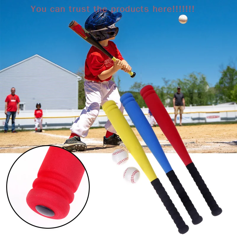 

1Pc 54CM Children Baseball Bat +2Pcs Balls Set Sponge Baseball Toy For Youth Kids Outdoor Sports Practice Baseball Bat Ball