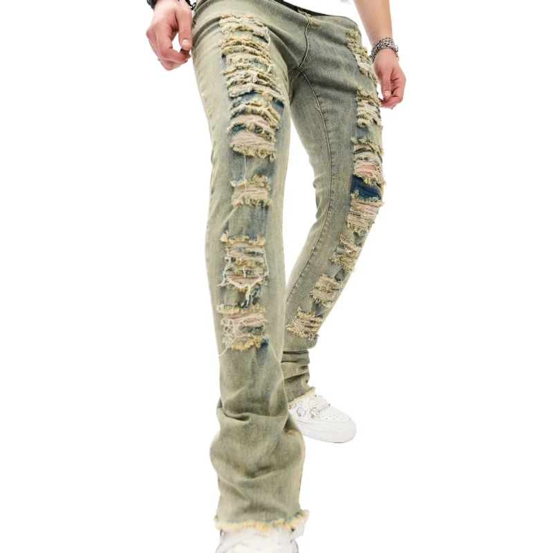 

New Men's Jeans Nostalgic Trend Worn Slim-fitting and Slightly Elastic Men's Pants