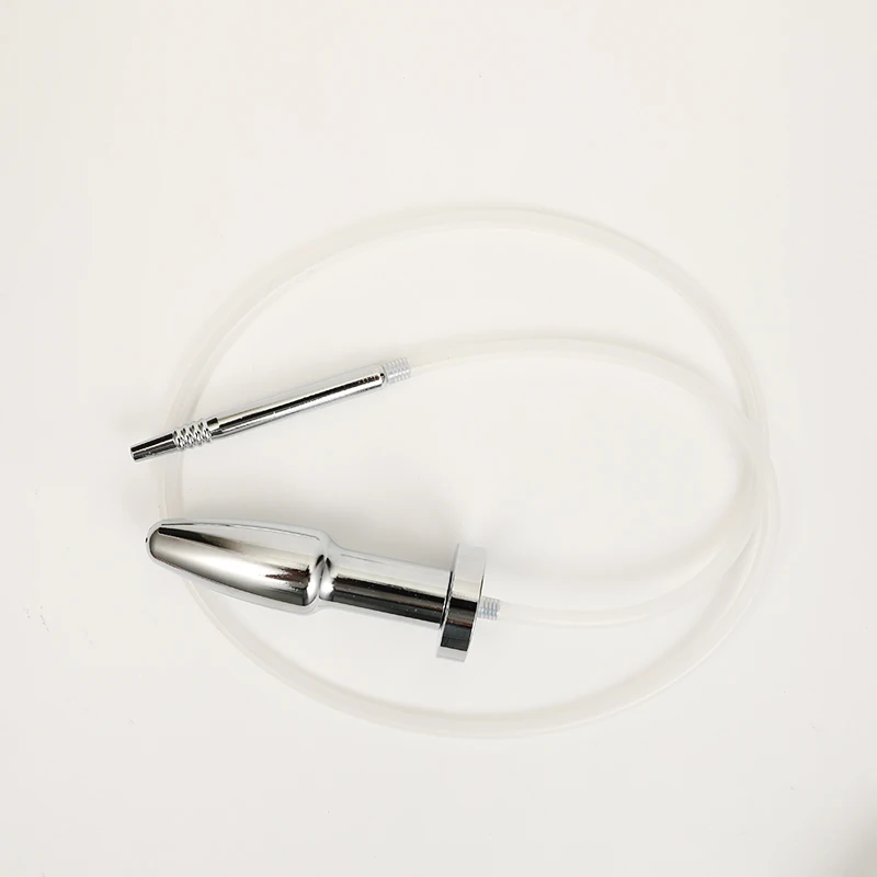 أنبوب عين الحصان متصل بقابس شرجي ، تدفق القضيب في فتحة الشرج ، أداة استمناء تنظيف حقنة شرجية ، ألعاب جنسية للرجال المثليين