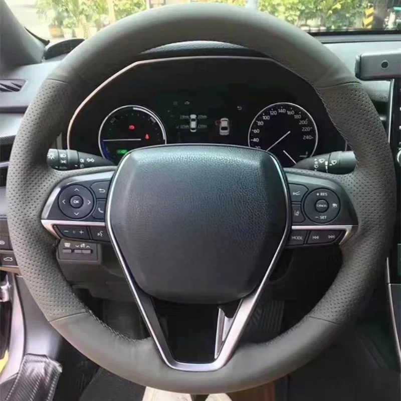 

Car Steering Wheel Weaving Microfiber Leather Cross Levin Camry Yaris RAV4 Accessories Steering Wheel Cover For Toyota Corolla