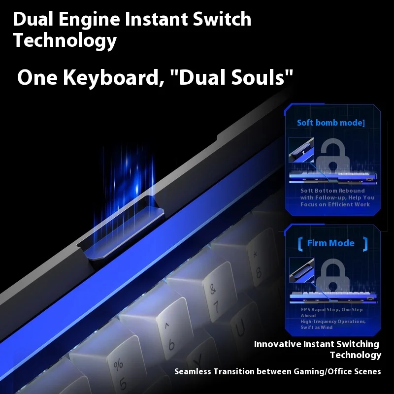 AULA AG60 Wired Gaming Mechanical Keyboard Custom Full Aluminum High Performance Magnetic Axis FPS Games