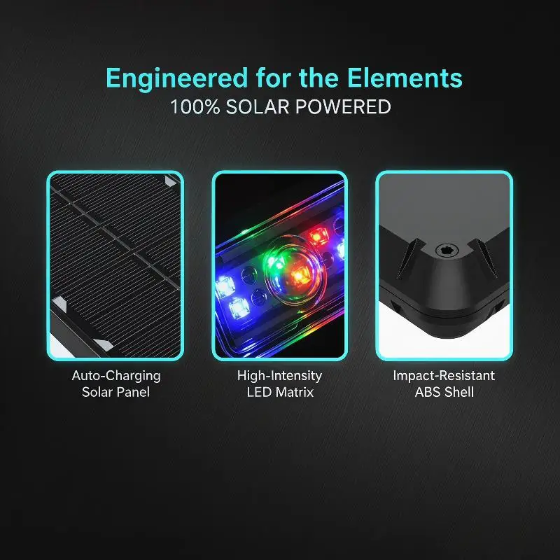 Solar Warning Light Car Rear Collision Prevention Free Breathing Light Motorcycl Electric Vehicle Bicycle LED Tail Flashing Ligh