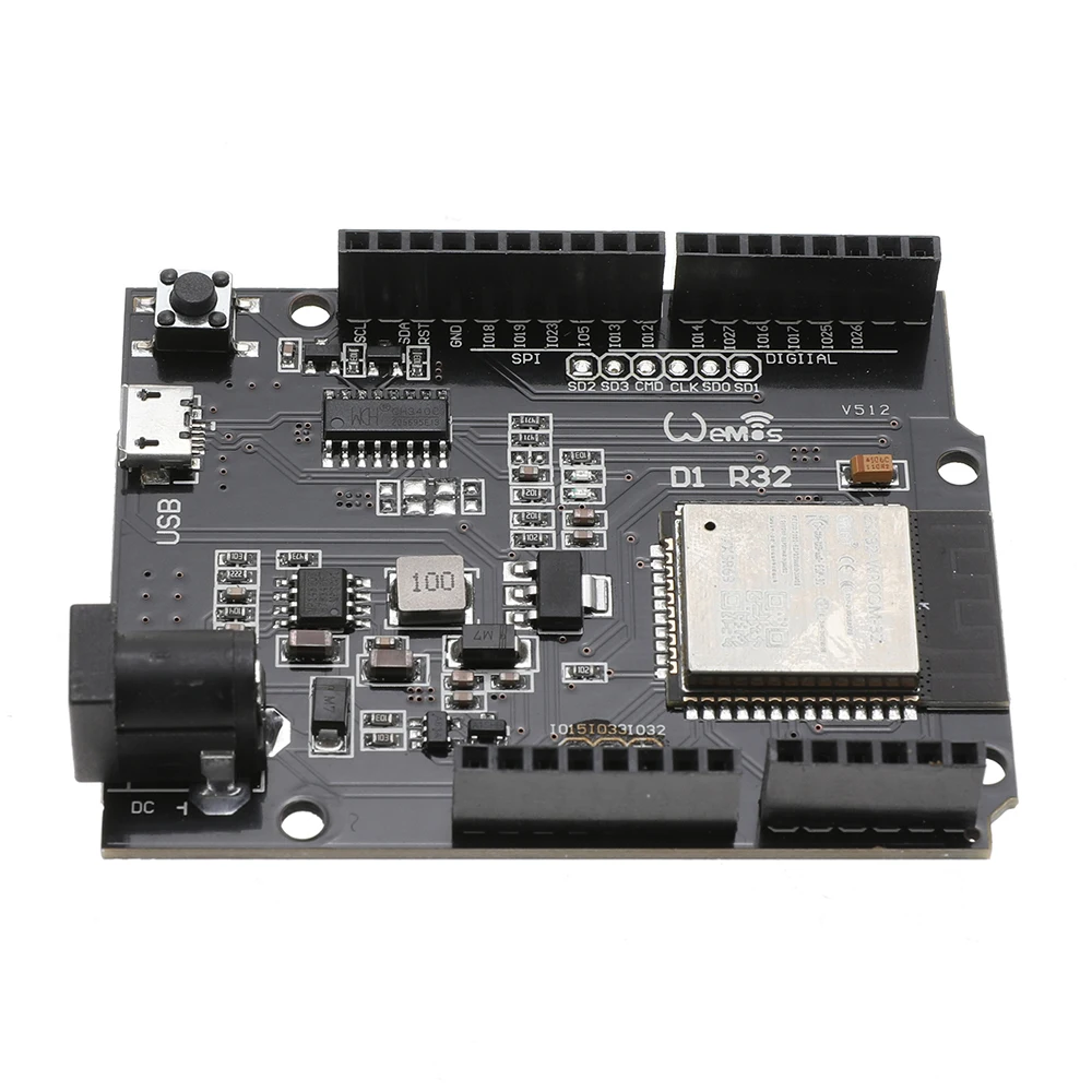 

ESP32 D1 R32 Беспроводная макетная плата WiFi Bluetooth CH340 4 МБ флэш-памяти, совместимая с unos R3 для Wemos D1 Mini