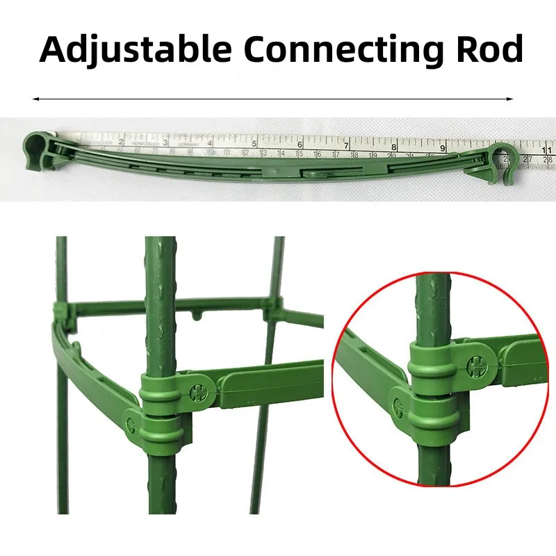 Gardening Pillar Fixed Connector Plant support Stake Connecting Rod Greenhouse Plastic Fixed Connector 12Pcs