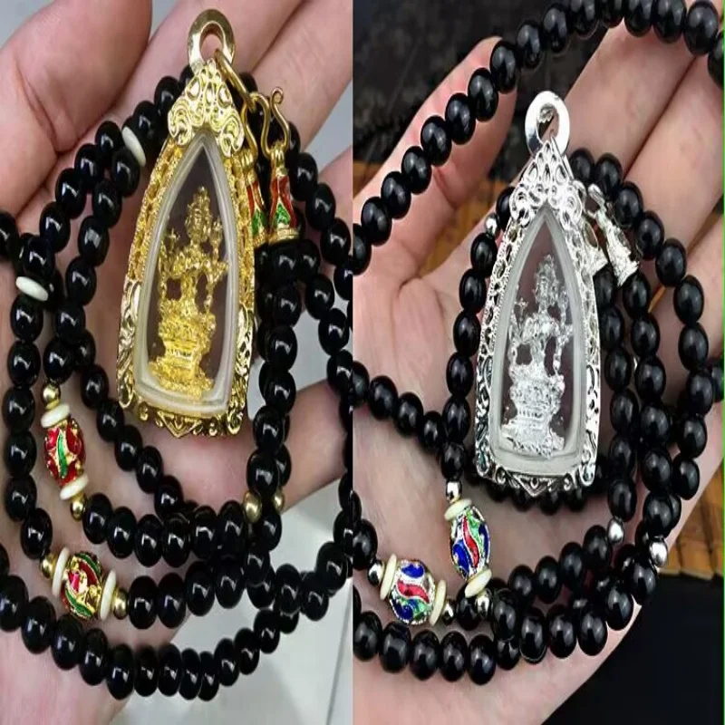 Buddhist Thai amulet, four-sided Buddha, necklace, pendant