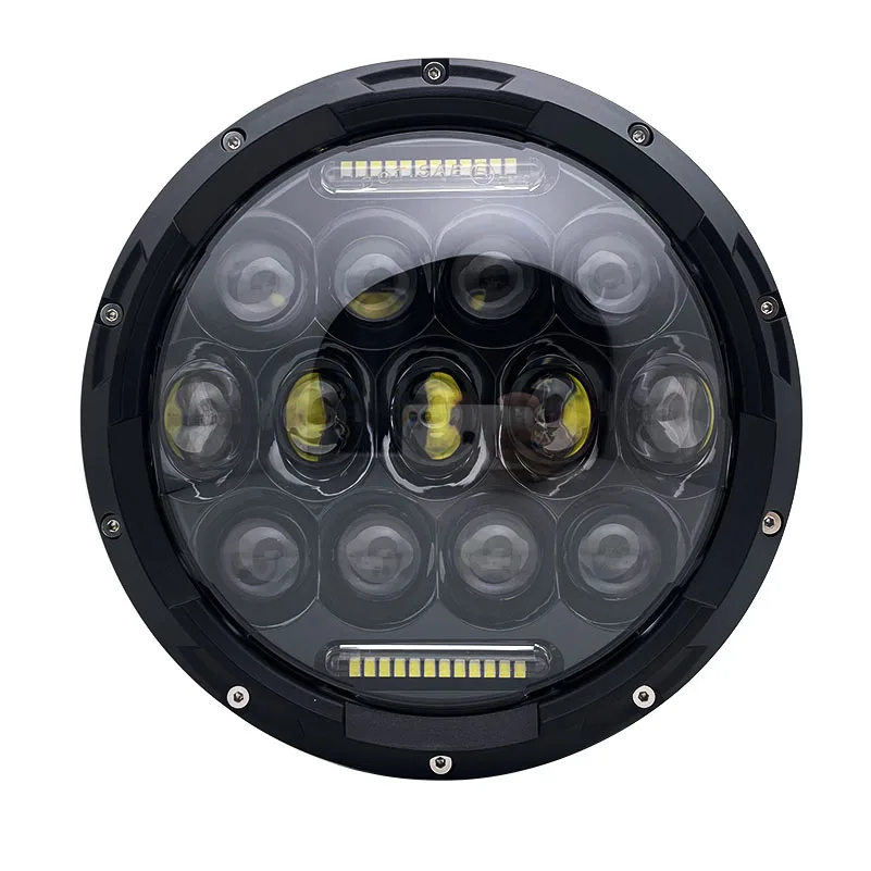 75W 7 인치 Led 헤드라이트 H4 하이 빔 자동차 러닝 라이트, 지프 랭글러 JK Lada Niva 4x4 로프 UAZ 우랄 헌터 허머용, 2 개