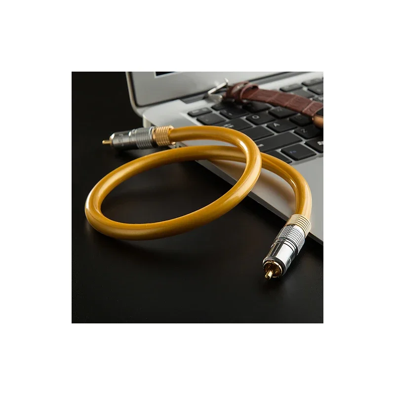 Winaqum-Digital Coaxial Audio Cable, Male to Male, Gold Plated Plug, Coax Adapter, Video WT-08, 75Ohm, RCA, M/M