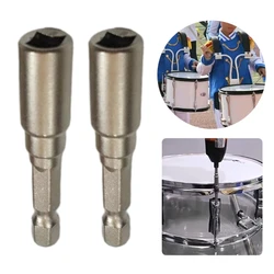 F1FD Electric Drum Key Magnetic Drum Key Metal Tuning Key Drill Bit Tension Drum Tune