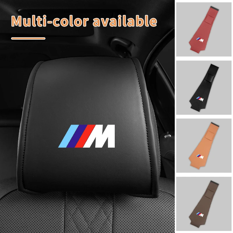 Car Seat Headrest Pillow Cover Auto Seat Styling Storage Cover For BMW G30 G20 G32 F34 F10 F39 F30 F25 F26 F15 F16 E60 E90 X1 X3