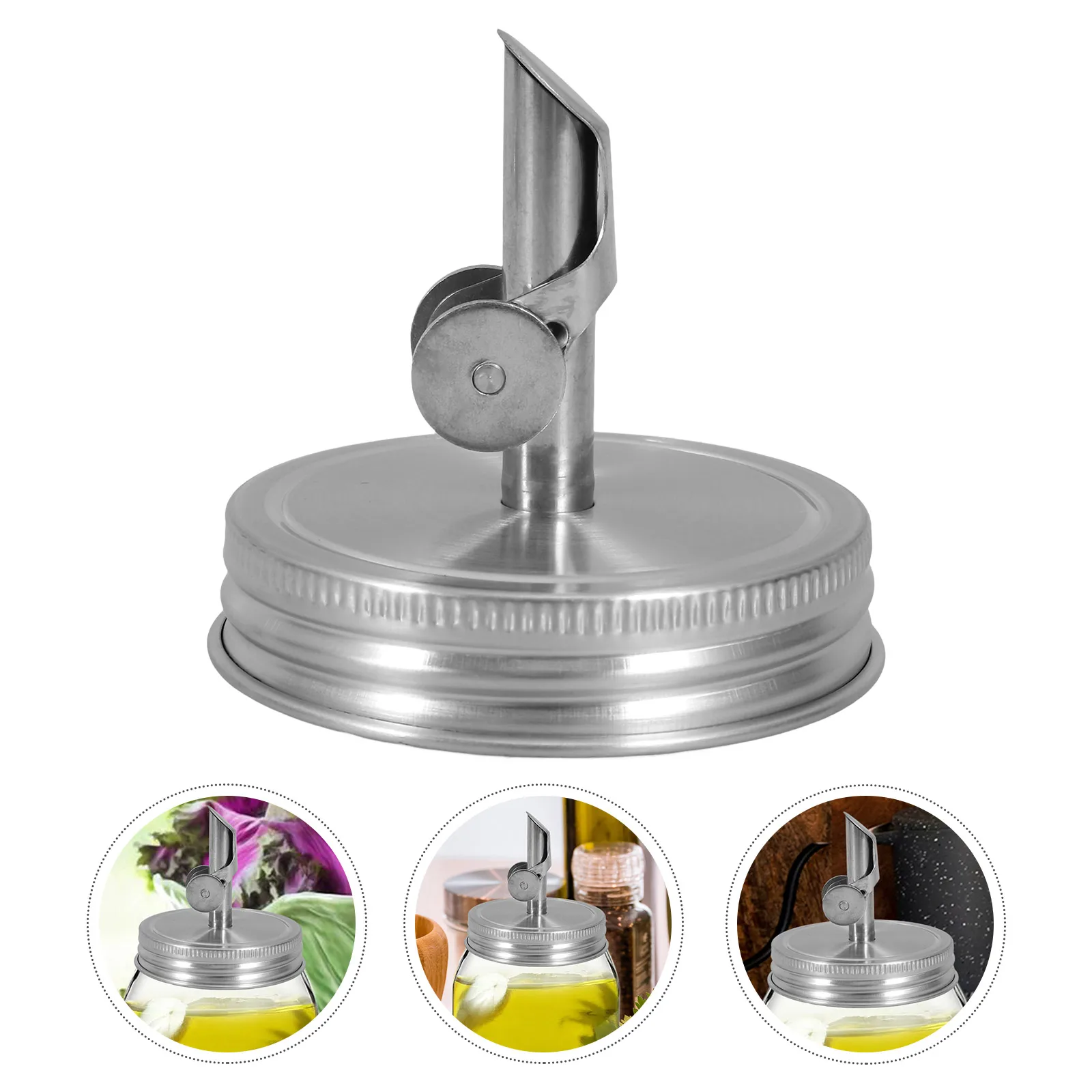 

Auto-Locking Spout Pouring Cap For Mason Jar Oil Bottle Cap Mason Can JAR Nozzle Oil Cap Sauce Vinegar Bottle Cap