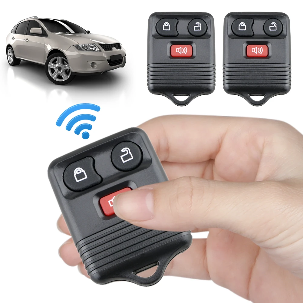 2 Buah Remote Control Masuk Tanpa Kunci 3 Tombol Kunci Mobil Fob Entri Tanpa Kunci Transit 315MHZ Fob Entri Tanpa Kunci Transit untuk Ford Explorer