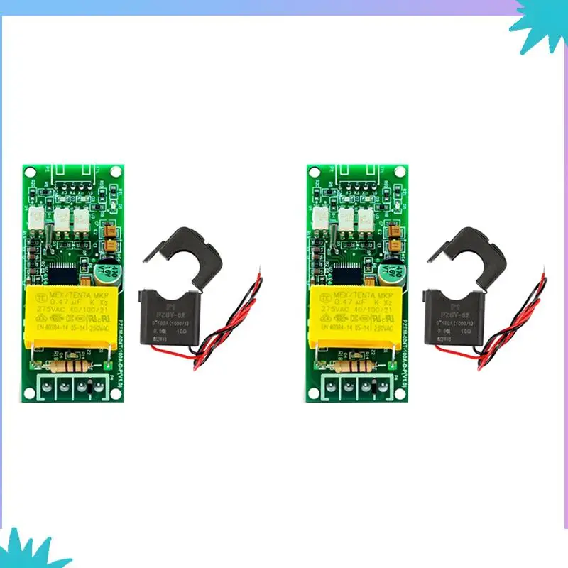 ABZW 2X 100A PZEM 004T 버전 전력계 + Arduino TTL COM2/COM3/COM4 용 개방형 CT Kwh 미터 볼트 앰프 전류 테스트 모듈