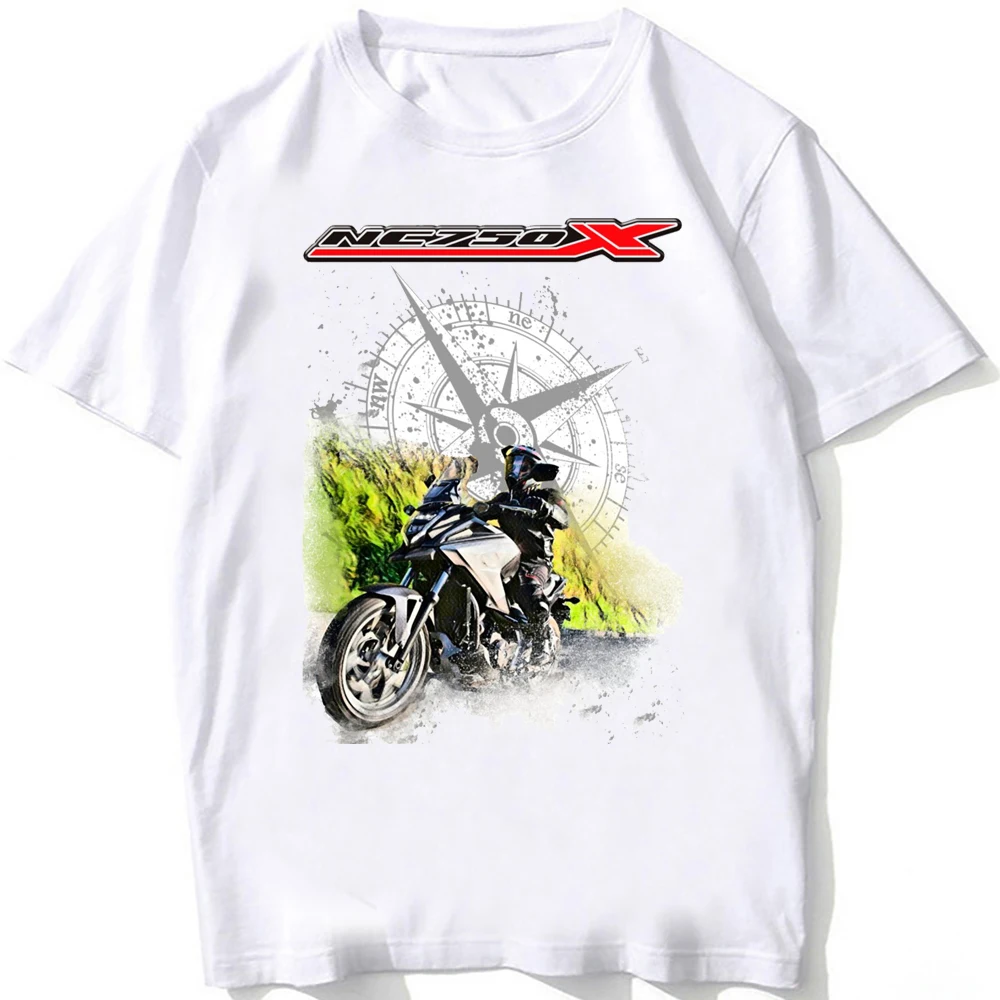 Hda NC750X Moto Mountain Adventure Rider T-Shirt Men Short Sleeve Hip Hop Sport Casual White Tshirt Boy Motorcycle Riding Tees