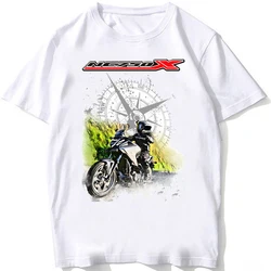 男性用バイカエルアドベンチャーTシャツ,半袖,ヒップホップ,スポーツ,カジュアル,オートバイ,白,乗馬,Hda-NC750X