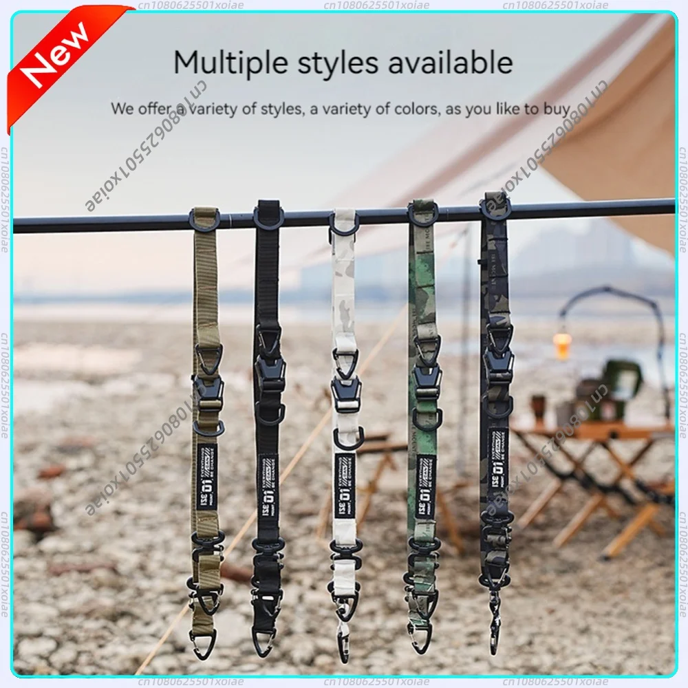 Shoulder Strap Quick Release Adjustable Crossbody Bag Strap with Hanging Ring Outdoor Camping Molle Extensible Accessor