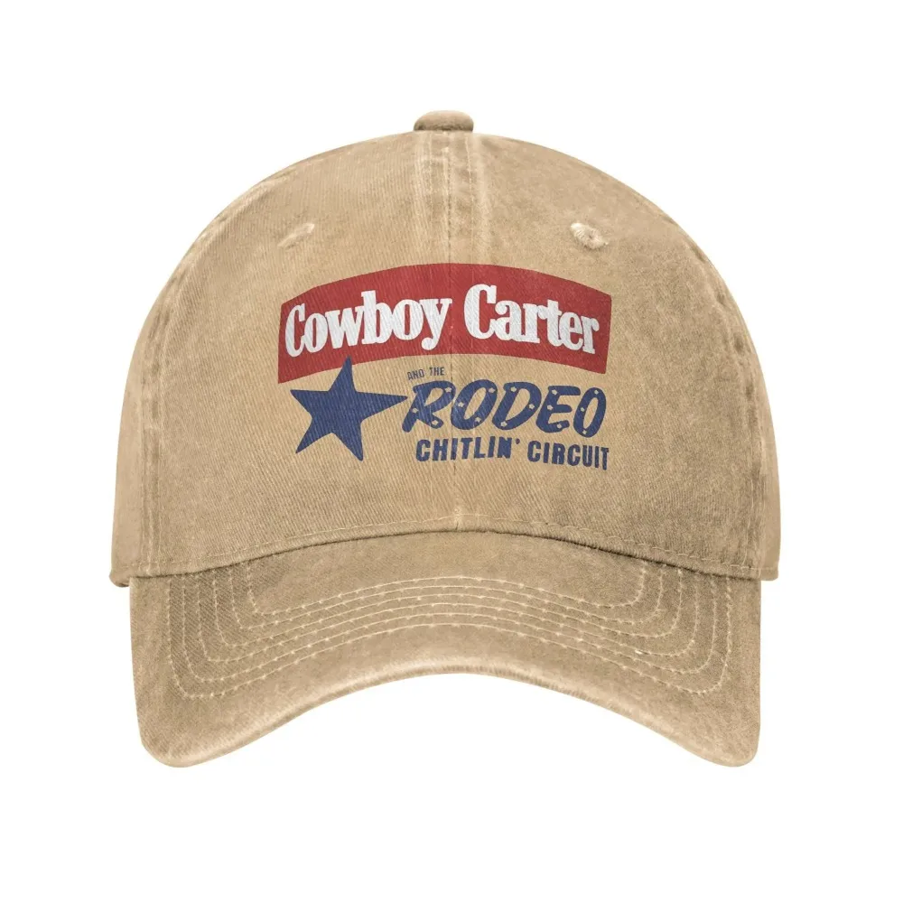 Beyoncé cowboy carter rodeio bonés de beisebol retro angustiado denim lavado snapback chapéu das mulheres dos homens ao ar livre ajuste ajustável bonés chapéu