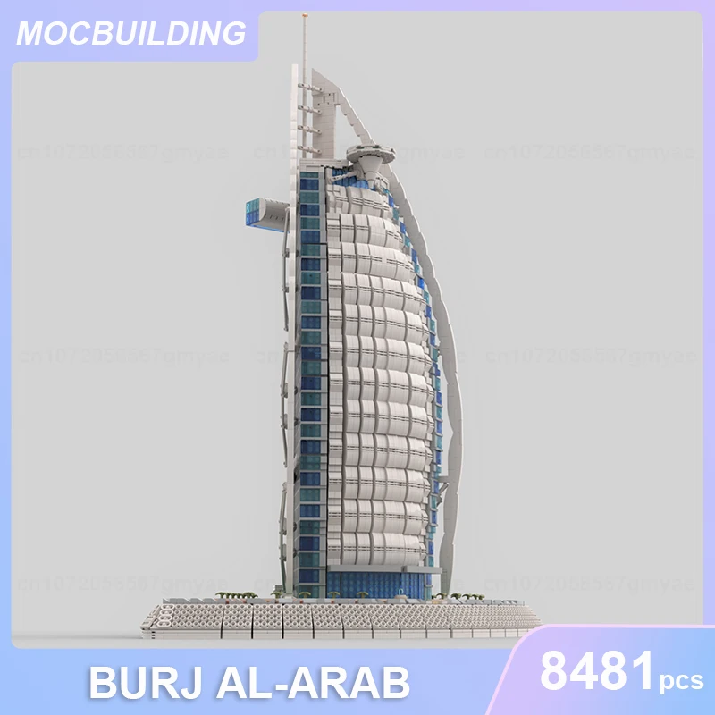 Burj AL-ARAB Architectuur Model Moc Bouwstenen Diy Assembleren Bakstenen Educatieve Creatieve Collectie Kerstspeelgoed Geschenken 8481 Stuks