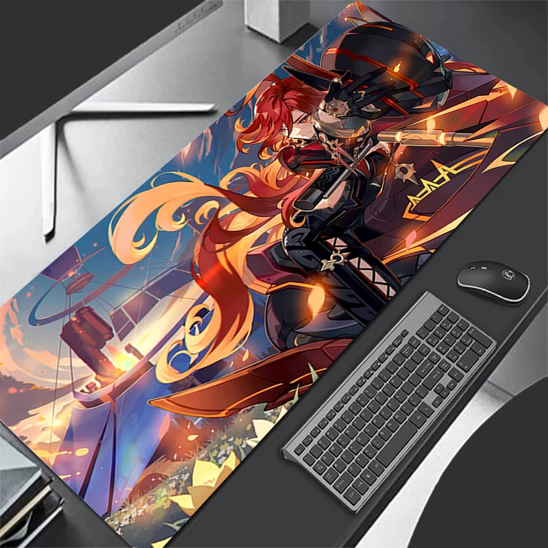 Mousepad Computer Gaming Accessories Keyboard Pad Office PC G-genshin Impact Mavuika Rubber Mouse Pad Decoracion Desk Mouse Mat