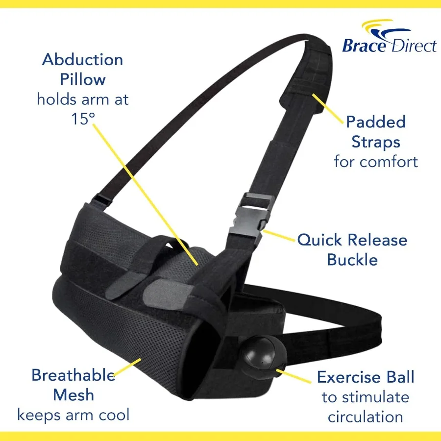 Brace Direct Shoulder Wegfahrsperre mit Abduktionsschlinge für Verletzungsunterstützung für hintere Kapsel-Luxationen, Rotator-Manschette Sublu