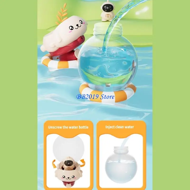 Q0KB Đồ chơi súng nước bong bóng trong suốt có thiết kế hoạt hình Đồ chơi chiến đấu dưới nước ngoài trời