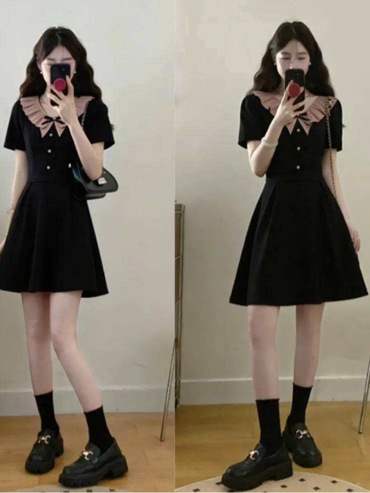 

plus Size A-Line Dress Summer Fashion Women's Clothing Waist-Cinching Meat-Covering Slimming Age-Defying Short Sleeve Midi Dress