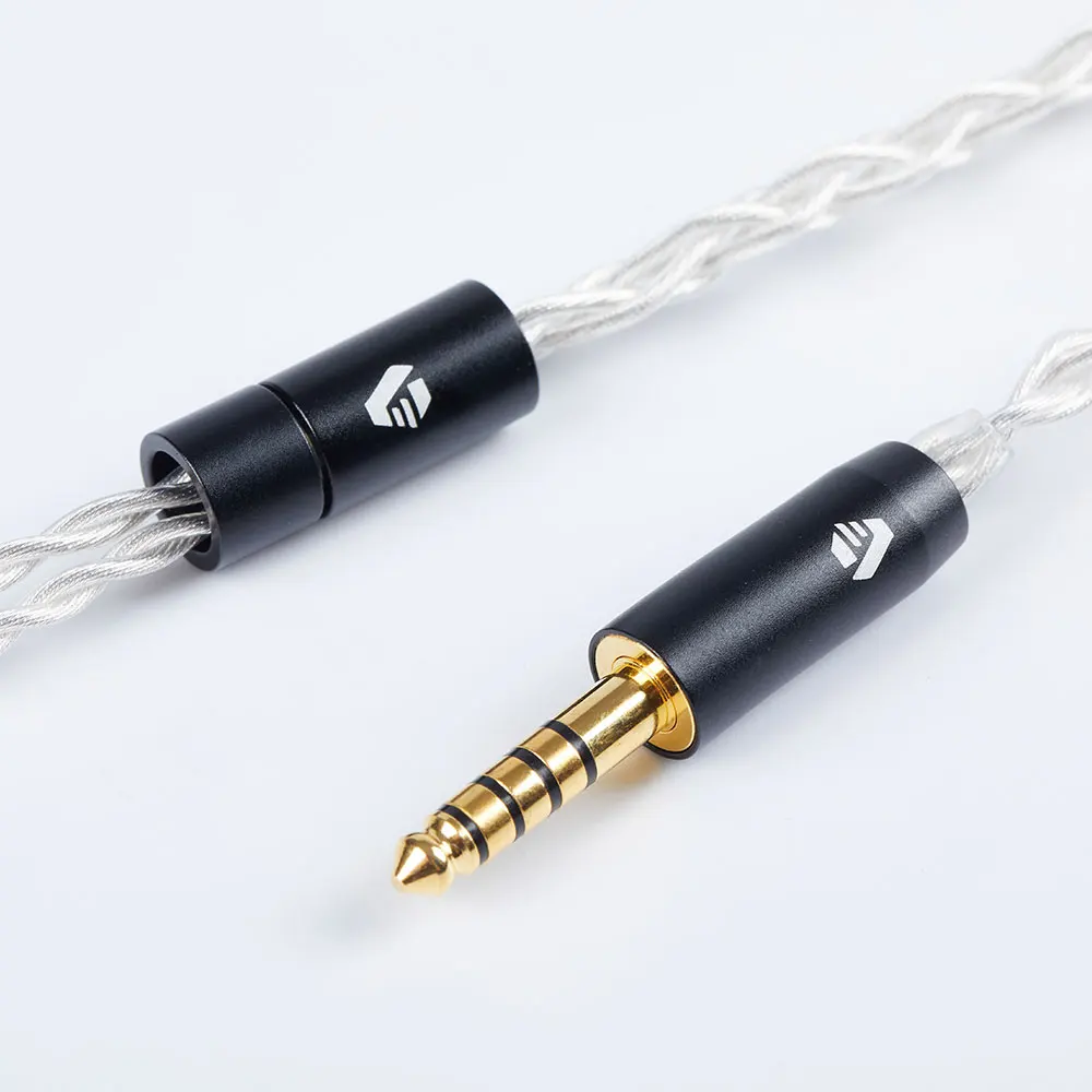 New ARISYN BAI XUE 4 Wires Headphone Upgrade Cable 24.5 AWG Earphone Silver-Plated Copper Wired Headset 2pin 4.4mm Plug Earbuds