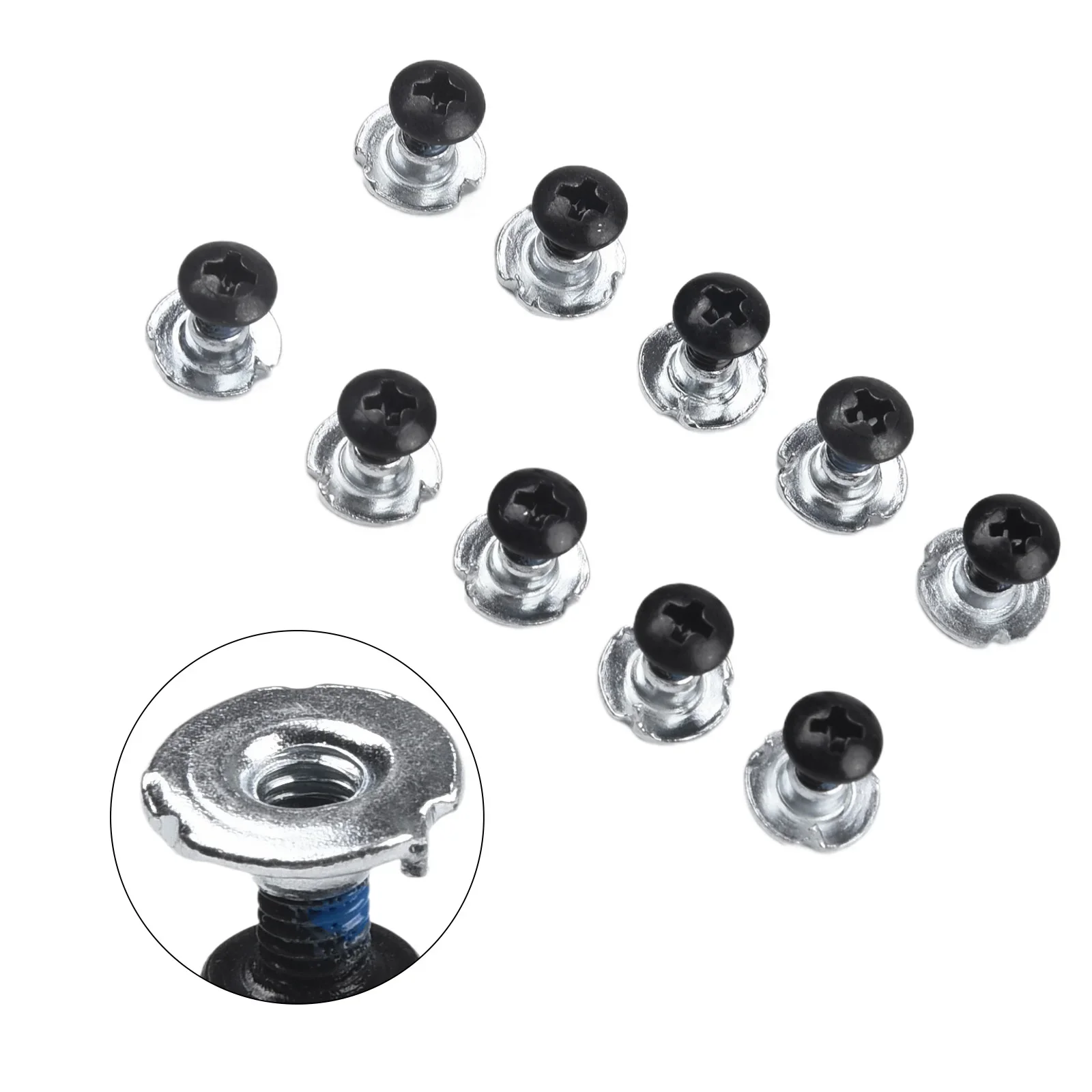 10 pares de tornillos de montaje de reparación de repuesto para patines en línea, pieza de perno de tuerca, accesorios de reparación de tornillos