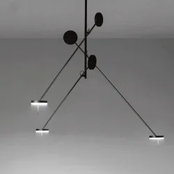 Nordic Designer Led Ceiling Chandelier for Restaurant Coffee Table Room Desks Black Pendant Light Home Decor Lamp Lustre Fixture