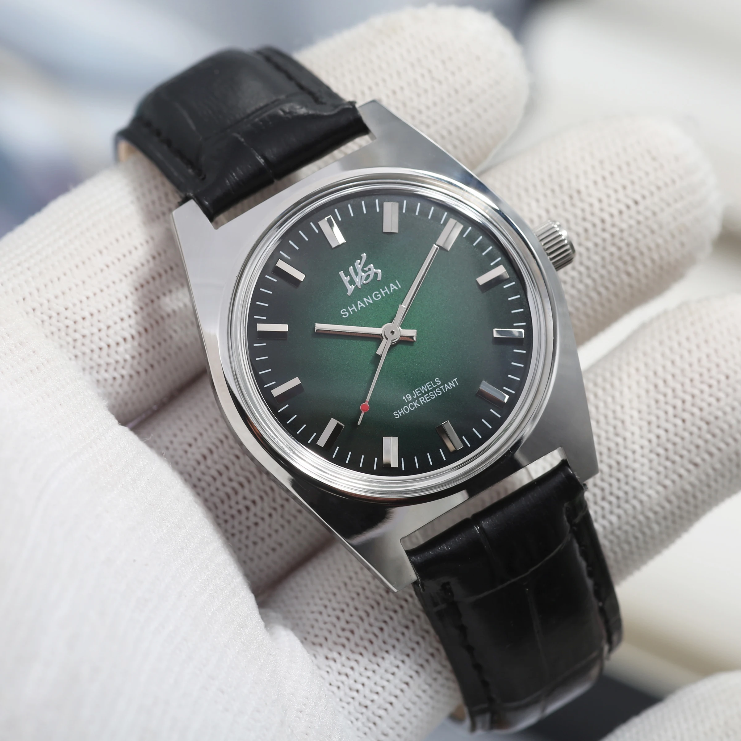 Shanghai 36MM Men's Hand-Wind Mechanical Watch 7120 Waterproof Classic China Timepiece for Wholesale view 3