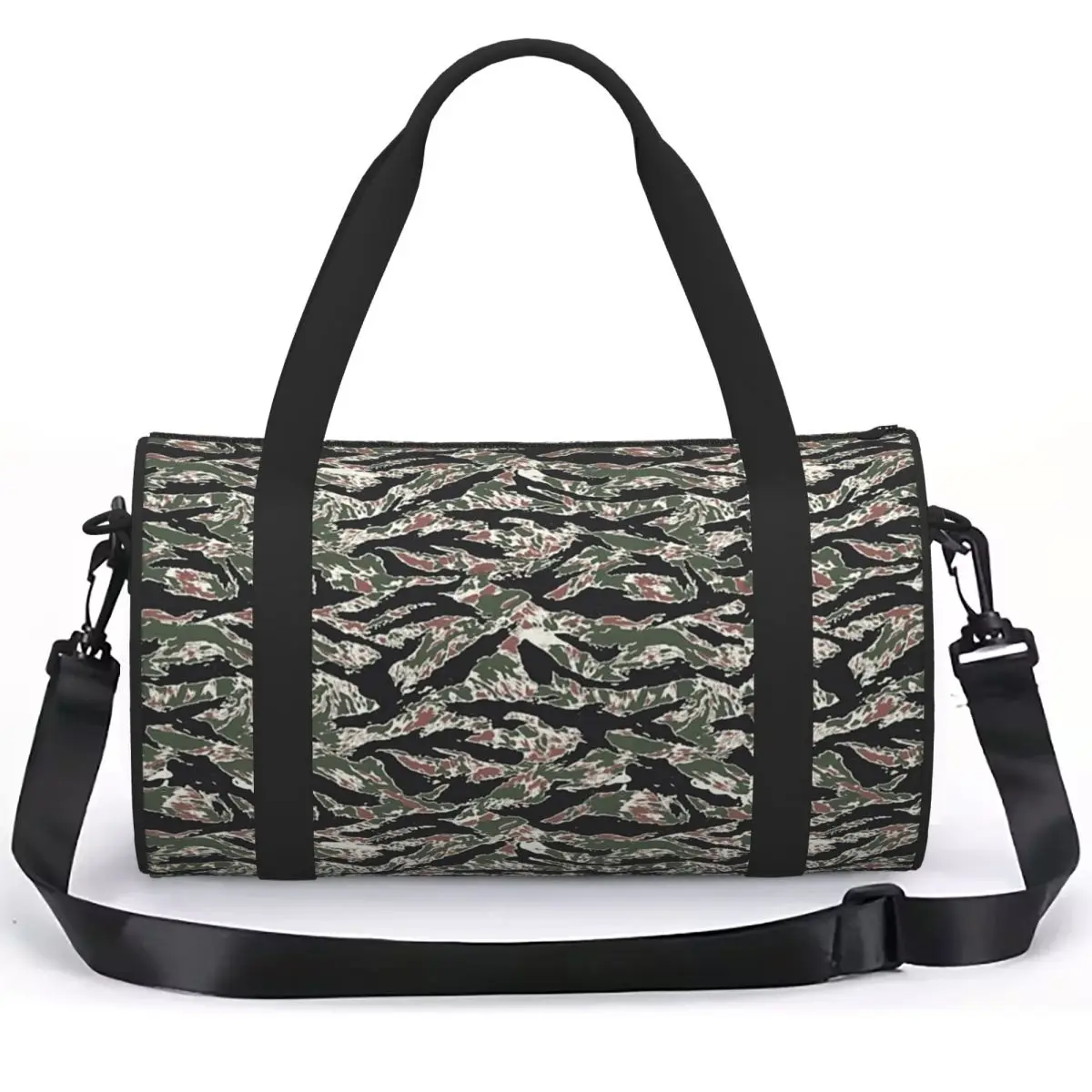 Tiger Stripe Camouflage Military CamoLuggage Bag Large Capacity Duffle Tote Bag Handbags Gym Bags Fitness Bag for Boys Girls