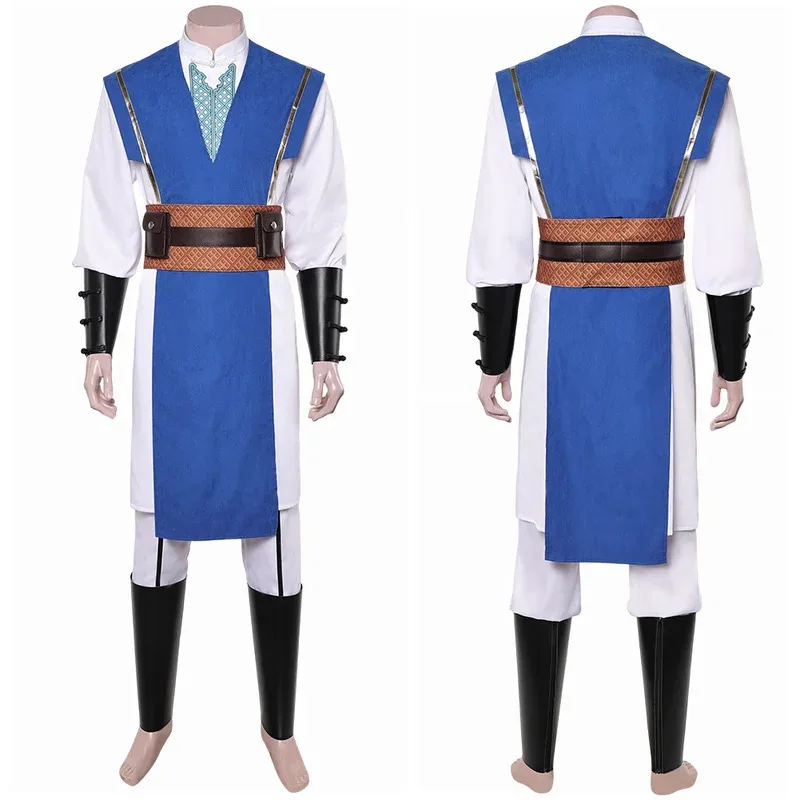 MK2 Raiden Cosplay Fantasy Clothing Game Movie Mortal Kombat 2 Costume Disguise Adult Men Roleplay Fantasia Party Outfits mj:3
