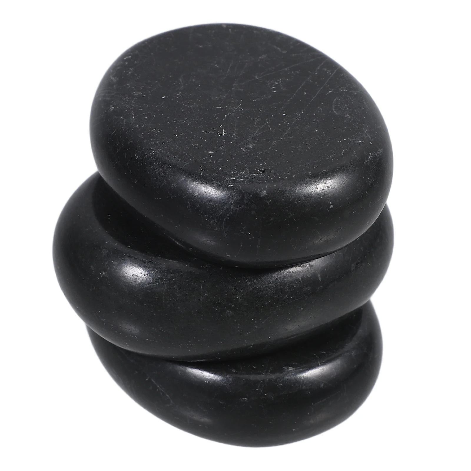 

3pcs Volcanic Spa Hot Massage Stones Smooth Hot Therapy Back Massager 6Cm Massage
