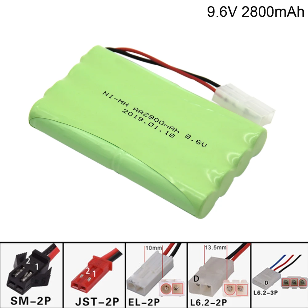 9.6V 2800mAh NI-MH battery for Remote Control Toys Car toy Boat toy Gun Tank AA 9.6v battery group toy accessories NI MH battery