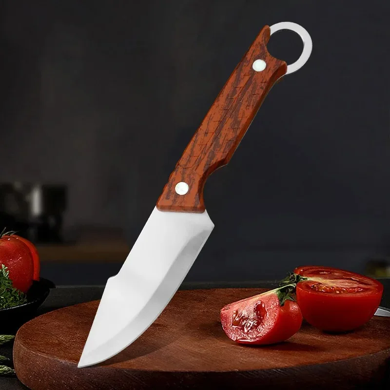 Stainless Steel Boning Knife Forged Chef Butcher Slicing Meat Fruit Cleaver Knife Kitchen Knives Plastic Handle Cooking Knife