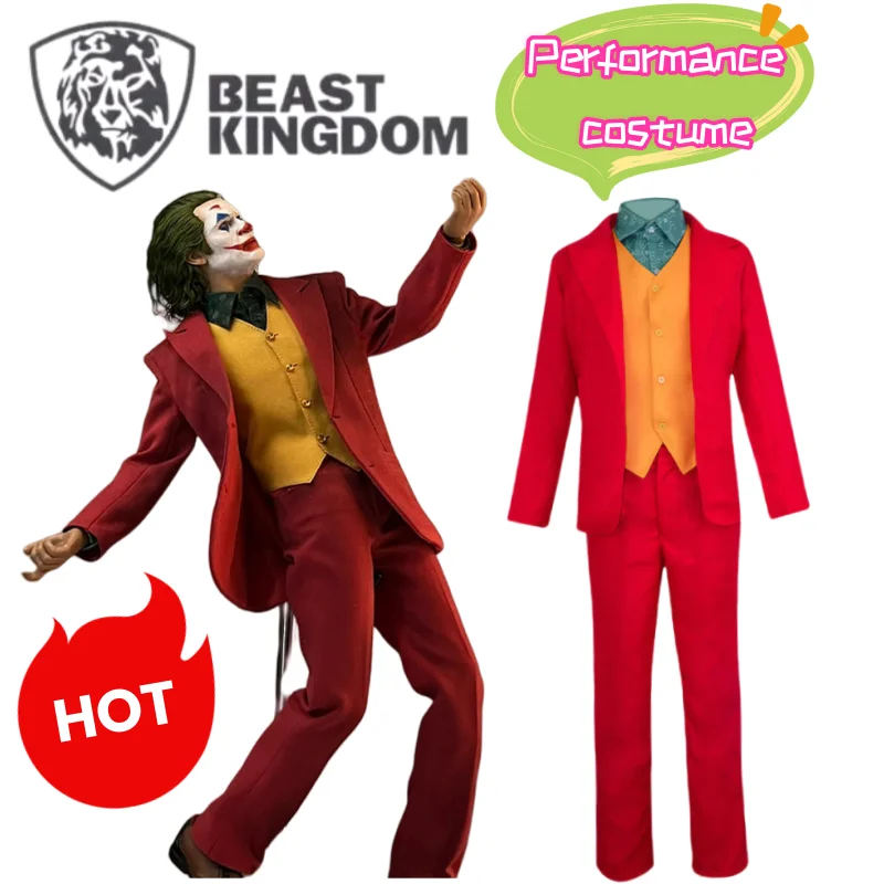 

BeastKingdom Джокер, новый забавный креативный костюм, брюки, жилет, анимация, персонализированный костюм для косплея на Хэллоуин, комплект из четырех предметов