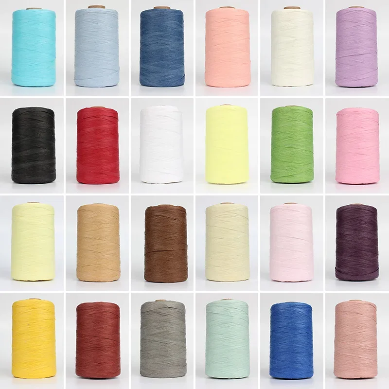 280-300 Meter Cotton Raffia Yarn for Crocheting  Ribbon DIY  Handknitting Raffia Straw Hats Crochet Yarn  Craft Knit Yarn Thread