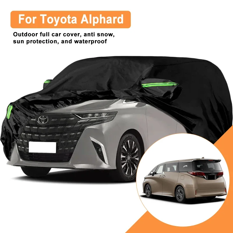 

Full Car Cover for Toyota Alphard Outdoor Windproof Waterproof Dust Resistant Sun UV Protection with Reflective Strip
