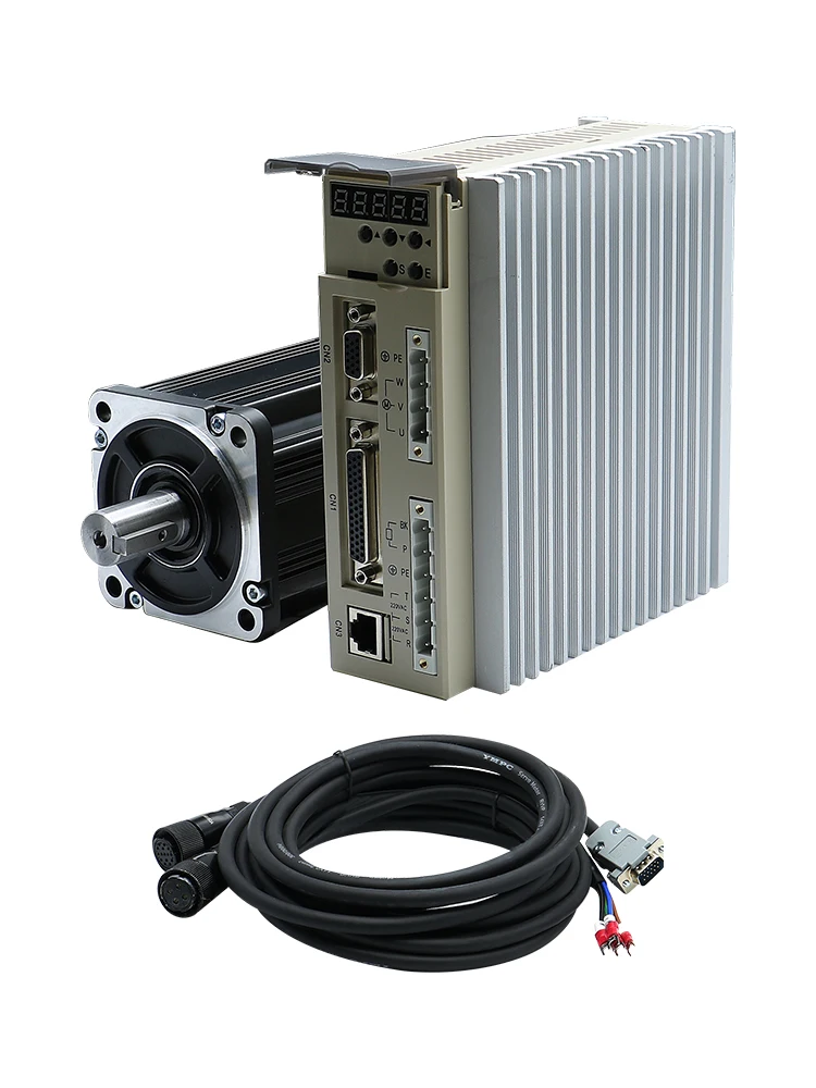 HLTNC 0.75KW 220v 3000rpm 2.4nm 80ST -M02430 2500PPR IP65 T3L-L20  servo motor AC Motor With Servo Drive for Actuator for cnc