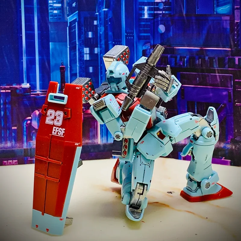 RGM-79 GM 캡틴 모로코 프론트 숄더 캐논 장비 포함 HG 1/144 메카 조립 모델 키트 액션 피규어 소년용 퍼즐 장난감