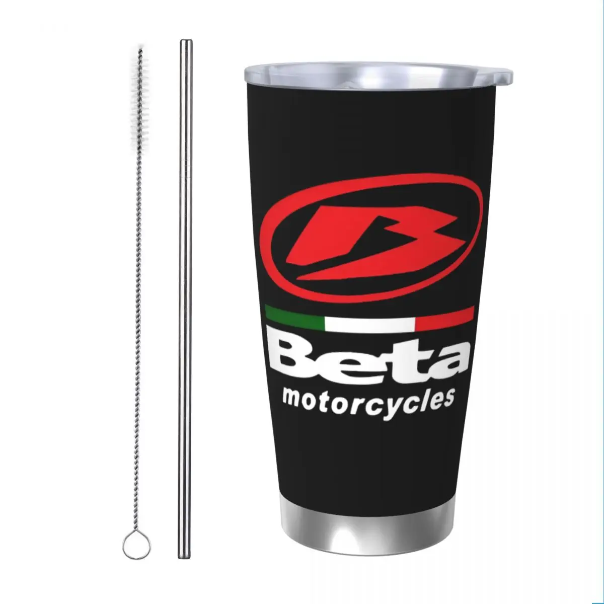 Beta Racing Tumbler Vacuum Insulated Moto Motocross Coffee Cups Stainless Steel Smoothie Tea Mugs Water Bottle, 20oz