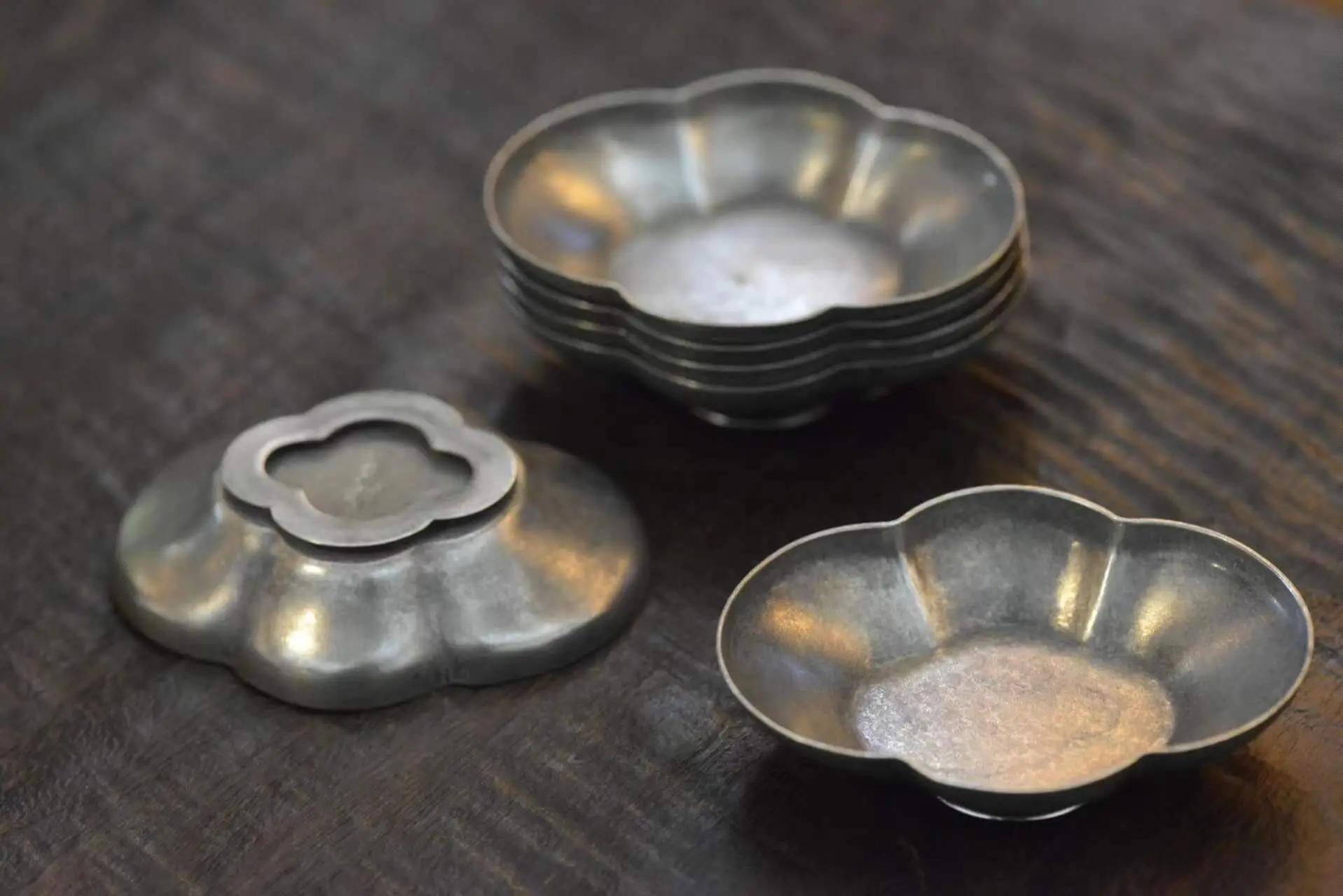 Bandeja de Té de Hibisco Antigua para Ceremonia del Té Chunxi, Bandeja China de Estaño Puro para Tazas de Té, Precio con Descuento desde China Continental
