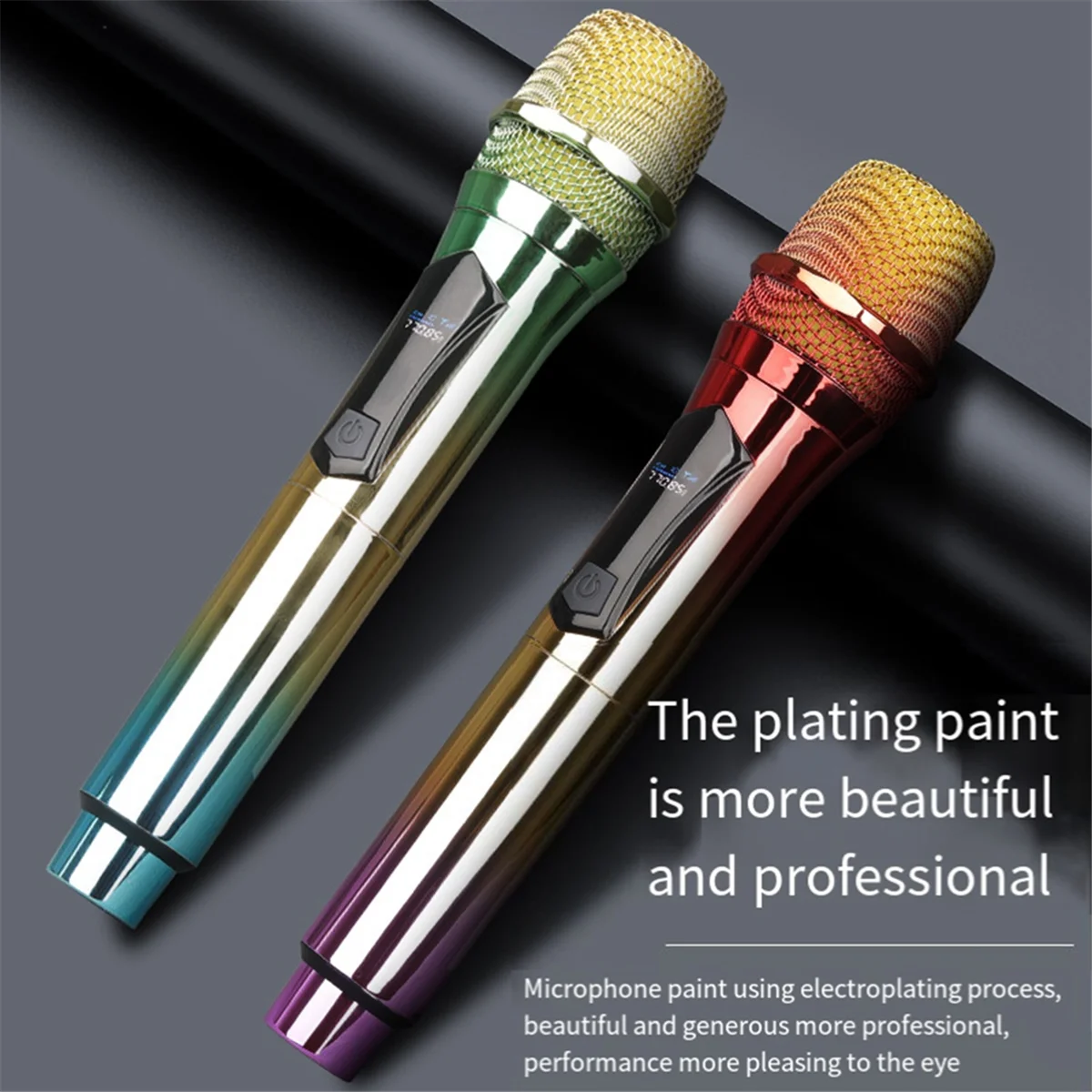 Abdq-ワイヤレスハンドヘルドダイナミックマイク、充電式レシーバー付きマイクシステムセット