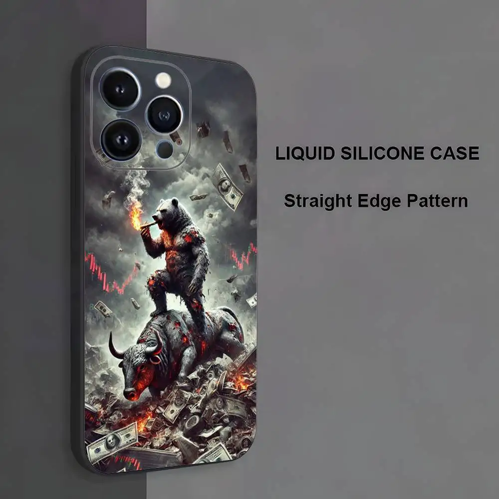 حافظة هاتف من Forex Day Trading Day Trader لهاتف iPhone 17,16,15,14,13,12,11، Pro Max، XS، X، XR، SE، Mini، 8، 7، غطاء أسود من السيليكون الناعم