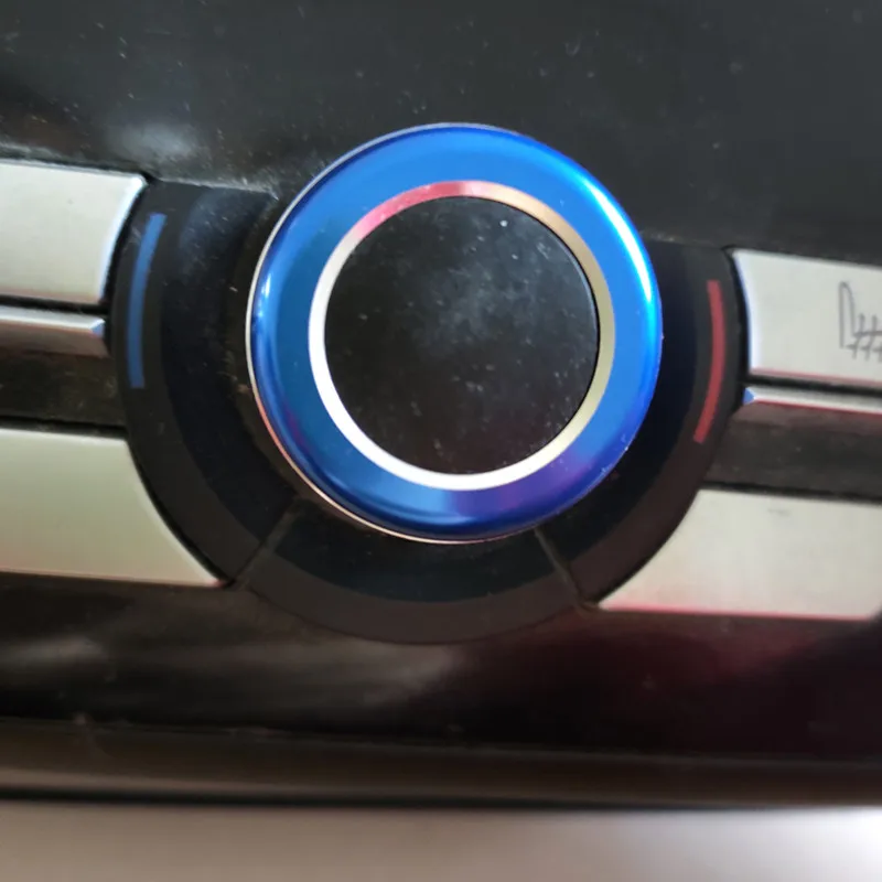 Car Central Air Conditioner Button Volume Knob Adjustment Ring Trim Cover Fit For BMW 5 6 7 5GT Series X5 X6 Auto Accessories
