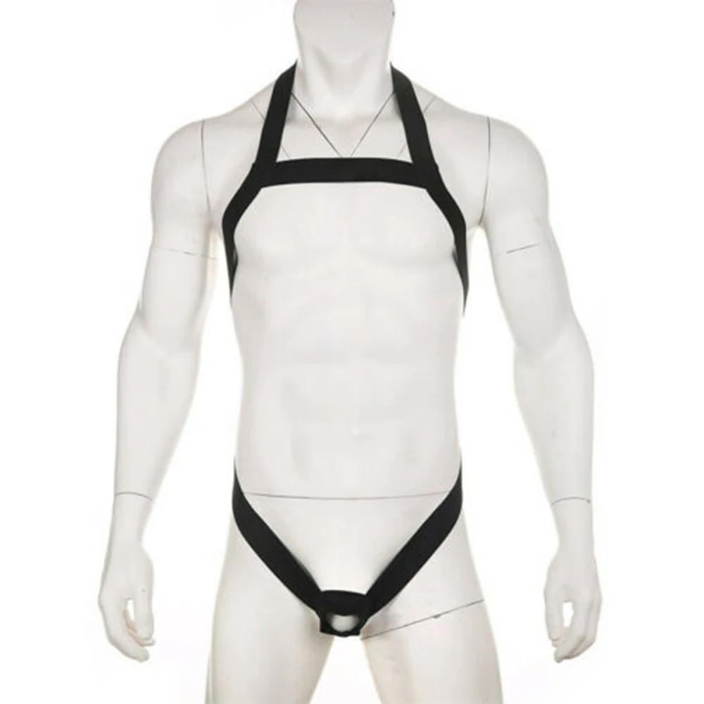 

Cosplay Underwear Costume Show Muscles Clubwear Full Body Straps Harness Jockstrap Men Stretch Thongs Band Waist